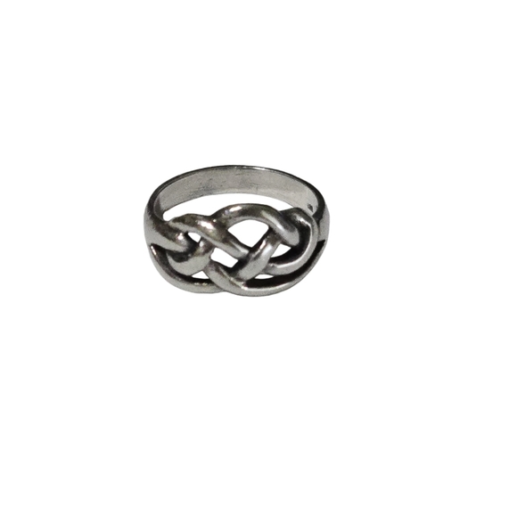 Vintage Sterling Silver open knot ring size 7 - Picture 2 of 13